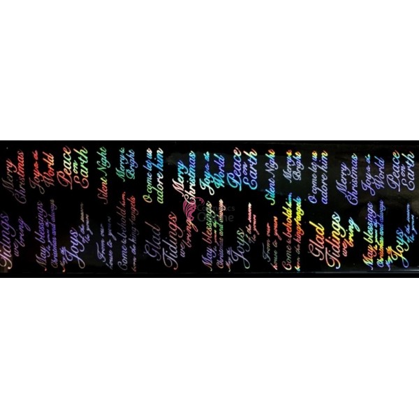 Folii de transfer cu modele de Craciun Transparente Holografice F170